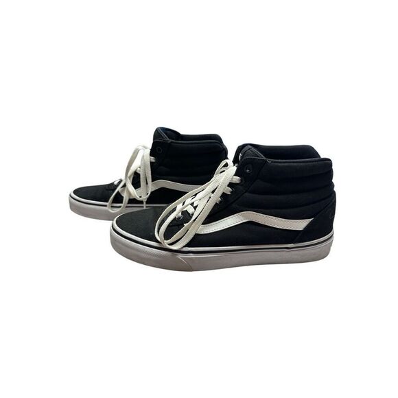 Vans Shoes - Vans Women’s 9.5 Ward High Top Black White Skater Lace Up Canvas Sneakers